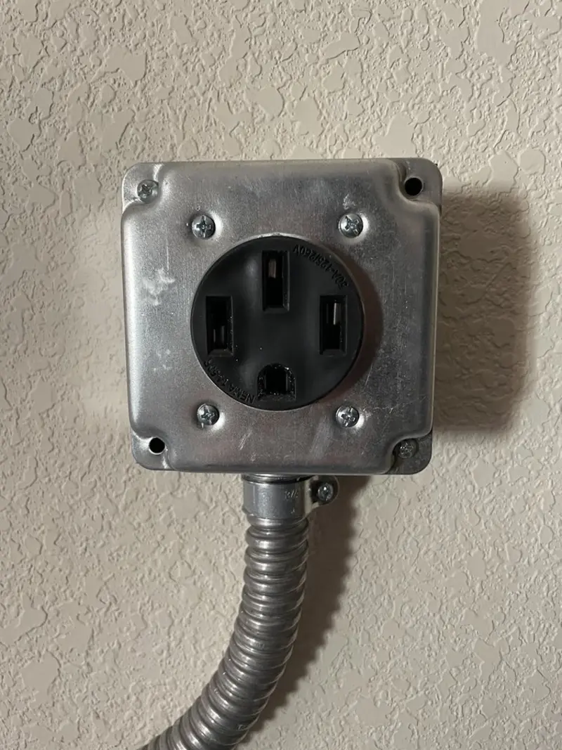 NEMA 14-50 outlet installed for Smart Home Electrical in North Fork